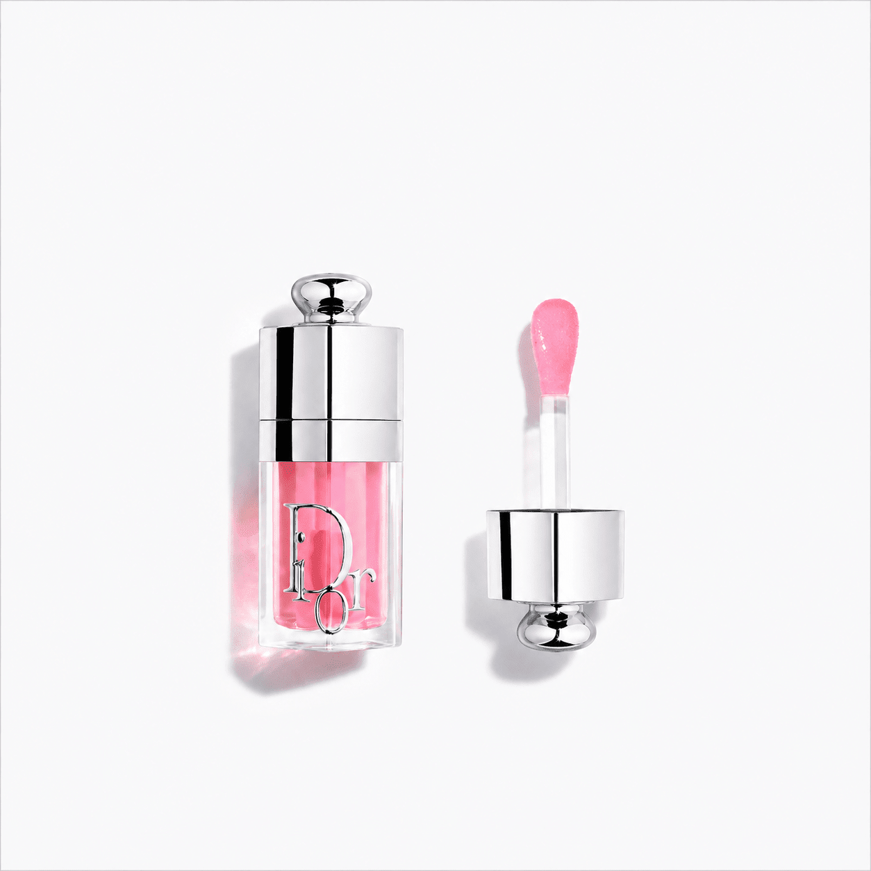 Dior Beauty Gift Set Round Flora Embroidered Mesh pouch with Lip Glow Oil (001 Pink) and Balm Le Baume with Shopping bag - BusDeals