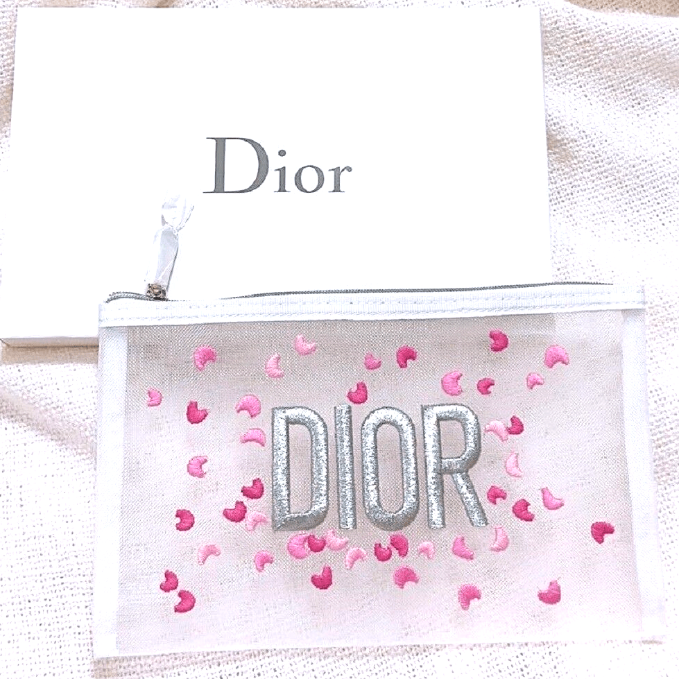 Dior Beauty Gift Set Small Mesh Bag, Dior Addict Lip set 001 Pink with Gift Shopping bag - BusDeals