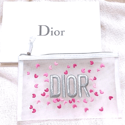 Dior Beauty Gift Set Small Mesh Bag, Dior Addict Lip set 001 Pink with Gift Shopping bag - BusDeals