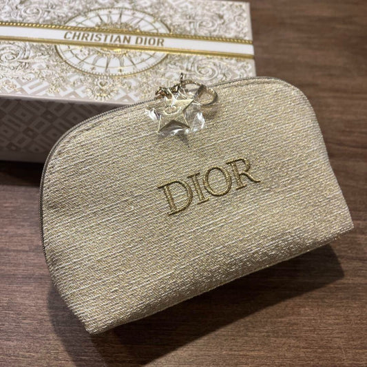 Dior Beauty Gold Pouch Holiday Clutch 18x16x5cm - BusDeals