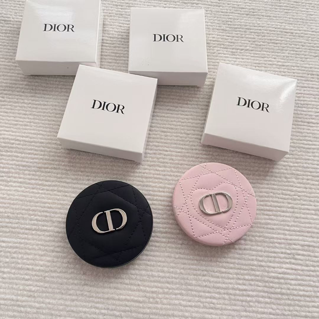 Dior Beauty Heart Pocket Mirror with Shopping bag - Leather Black - BusDeals