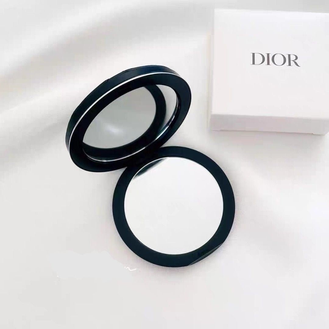 Dior Beauty Heart Pocket Mirror with Shopping bag - Leather Black - BusDeals