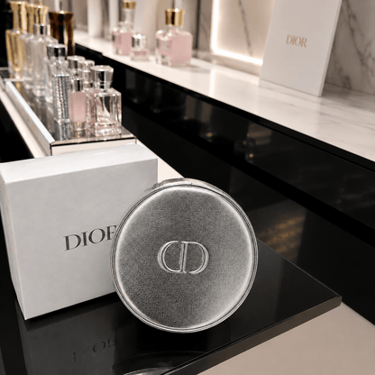 Dior Beauty Limited Small Round Silver Pouch - BusDeals