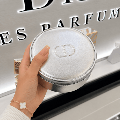 Dior Beauty Limited Small Round Silver Pouch - BusDeals