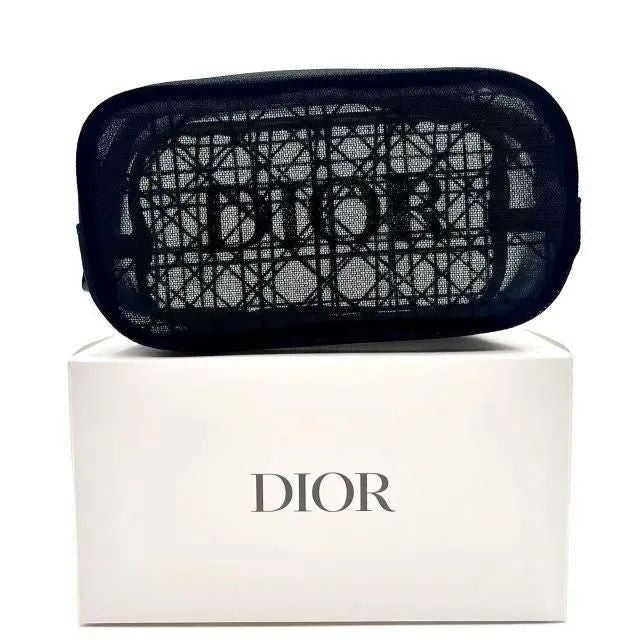 Dior Beauty Mesh Cosmetic Pouch Black - BusDeals