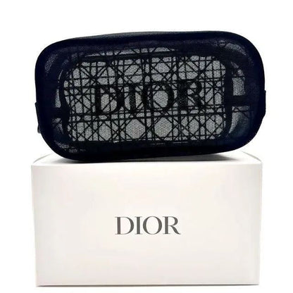Dior Beauty Mesh Cosmetic Pouch Black - BusDeals