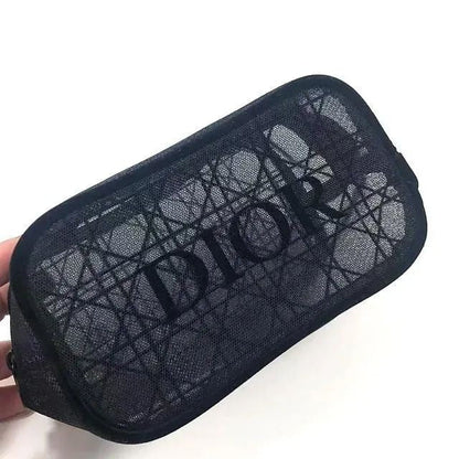 Dior Beauty Mesh Cosmetic Pouch Black - BusDeals