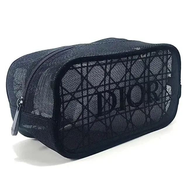 Dior Beauty Mesh Cosmetic Pouch Black - BusDeals