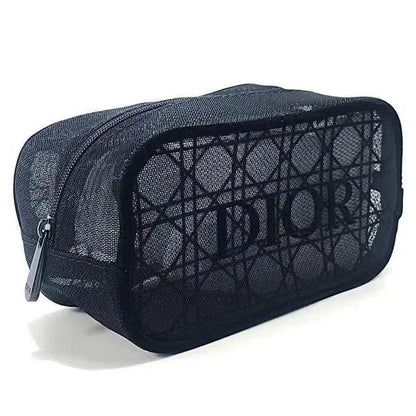 Dior Beauty Mesh Cosmetic Pouch Black - BusDeals