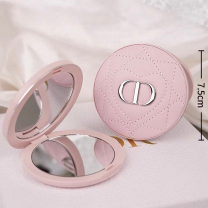 Dior Beauty Pink Heart Pocket Mirror with Shopping bag - Leather Pink - BusDeals