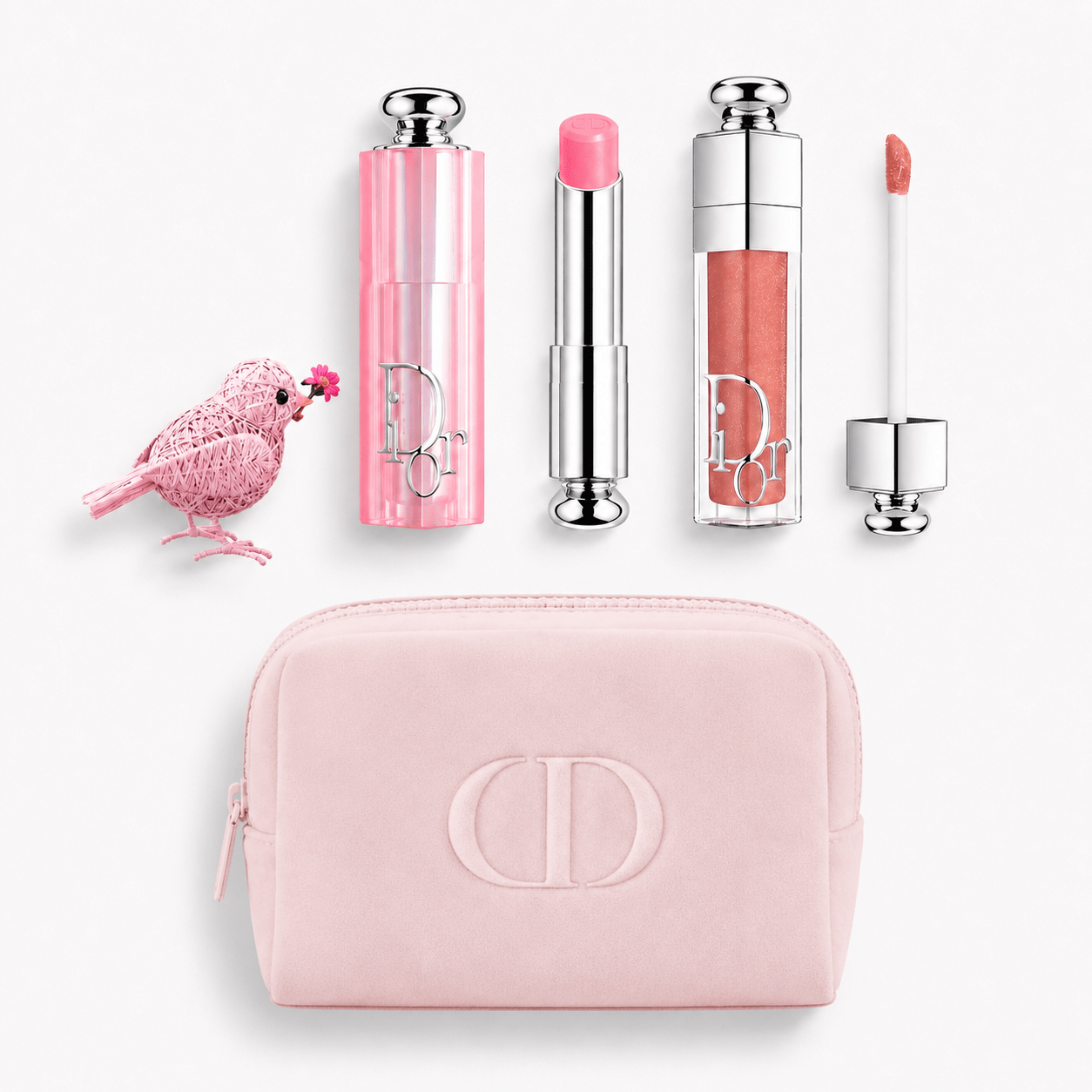 Dior Beauty Pink Pouch with lip balm (001 Pink) and Lip Maximizer 038, Shopping bag - BusDeals