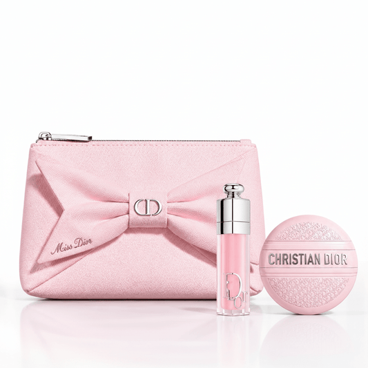 Dior Beauty Pink Ribbon Pouch NEW 2026 Plumping Lip Gloss 001 Pink, Melt-In Hand Cream, Shopping bag - BusDeals