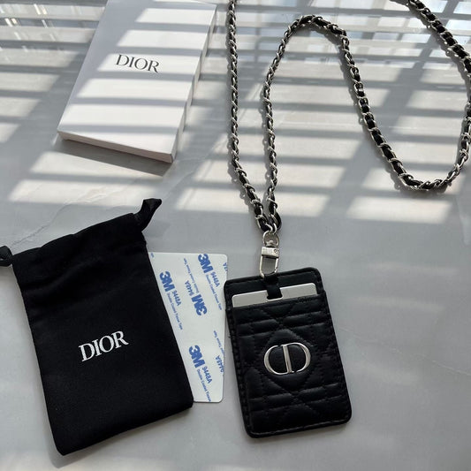 Dior Beauty Rouge Dior Mirror Phone Mirror With Cardholder and Chain-Black - BusDeals
