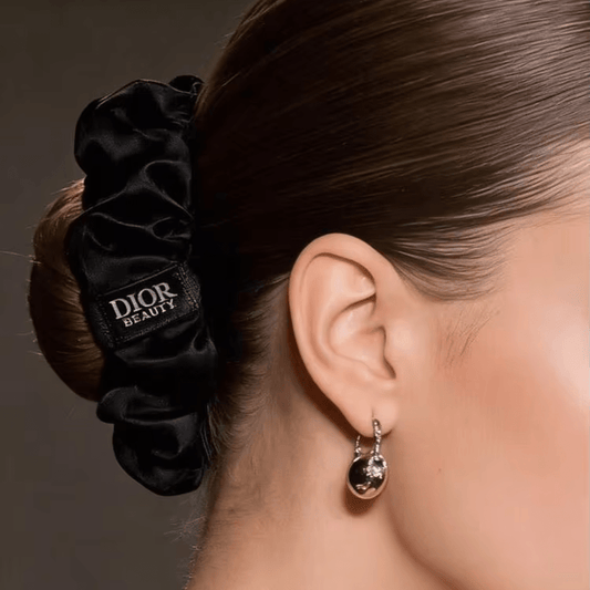 Dior Beauty Silk Satin Small Hair Tie, Black - BusDeals