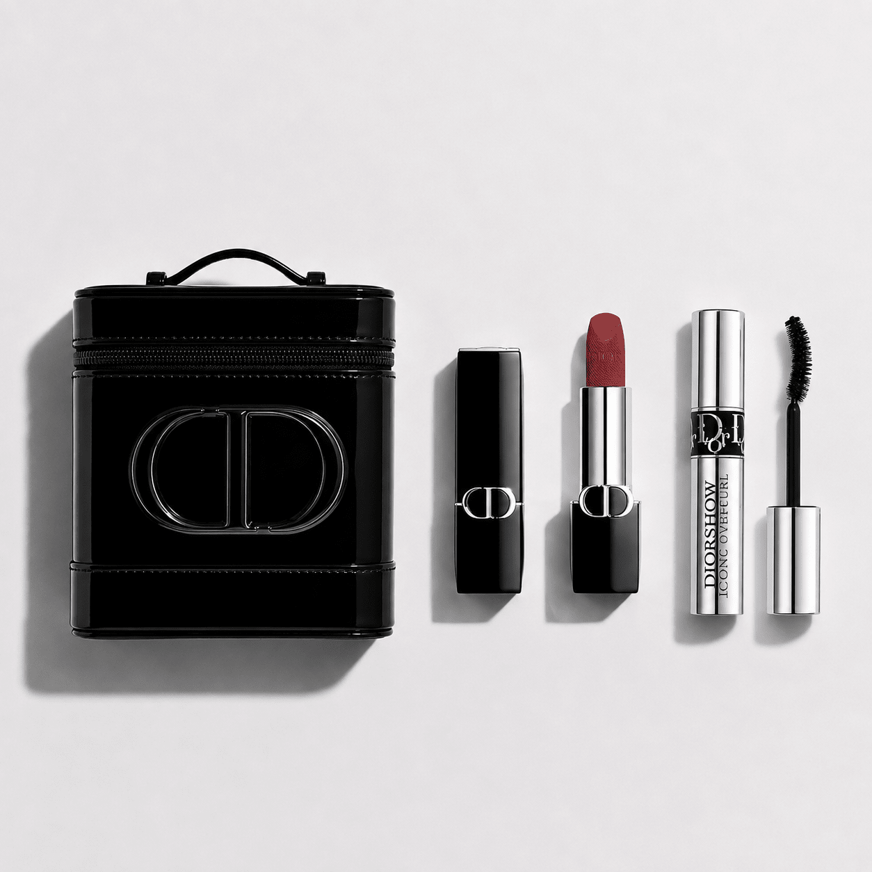 Dior Beauty Vanity Pouch with Couture Velvet 999, Mini Mascara 4ml with Shopping Bag - BusDeals