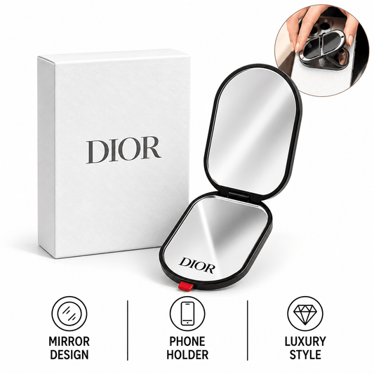 DIOR Counter Gift Beauty phone ring holder with a built-in dual mobile mirror - BusDeals