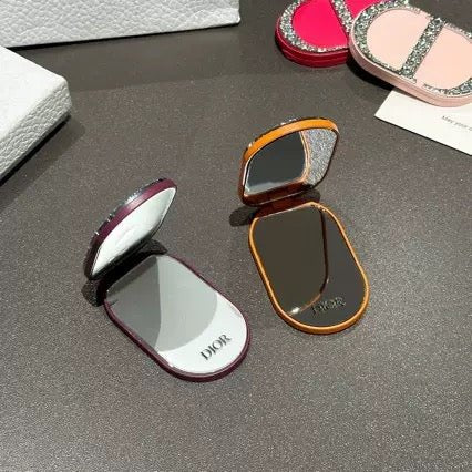 DIOR Counter Gift DYI with Diamond-Encrusted New Black phone mobile mirror - BusDeals