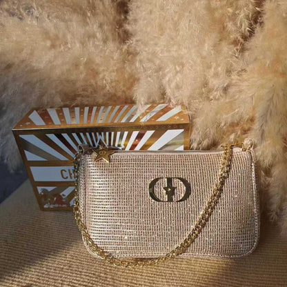 Dior GWP Christmas Collection Shoulder Bag with Chain – Limited Edition Evening Bag - BusDeals