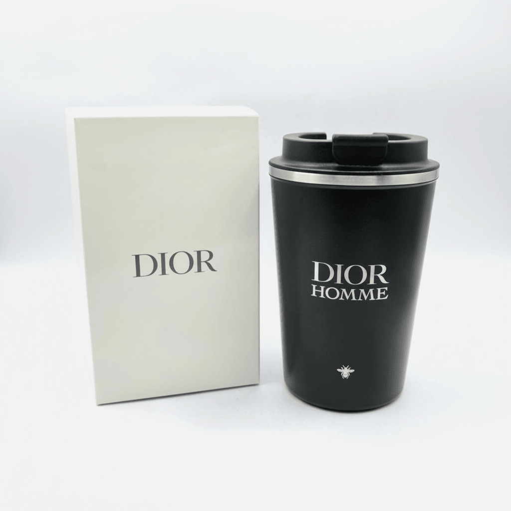 DIOR HOMME Tumbler Mug Travel Stainless Steel Thermal Coffee Tea Novelty NIB with Shopping Bag - BusDeals