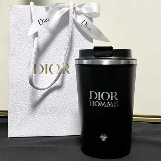 DIOR HOMME Tumbler Mug Travel Stainless Steel Thermal Coffee Tea Novelty NIB with Shopping Bag - BusDeals