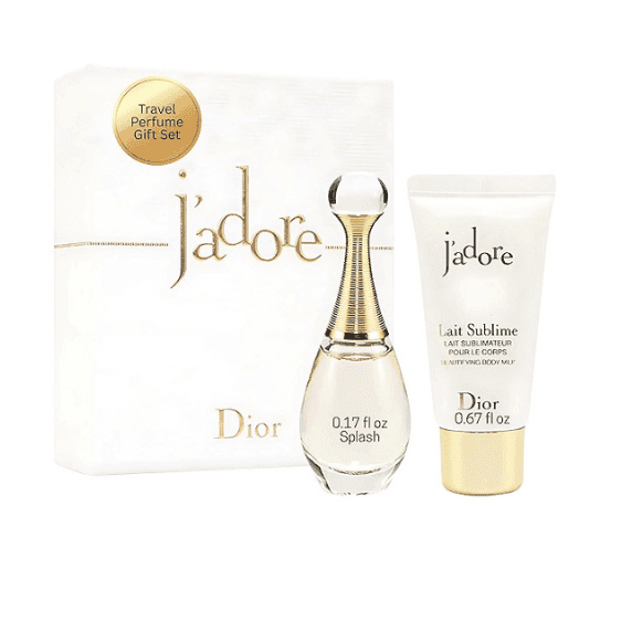 Dior J'adore Perfume For Women Mini Fragrance Gift Set EDP & Body Lotion Duo Travel Set (Perfume 10 ML / Lotion 0.34 Fl Oz) with Gift Shopping bag - BusDeals