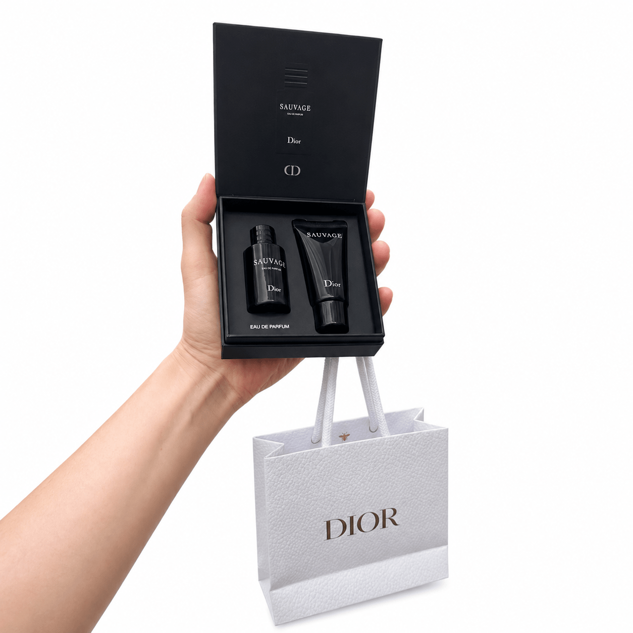 Dior Sauvage for Men EDP 10 ML + Shower Gel 20 ML, with Gift Shopping bag - BusDeals