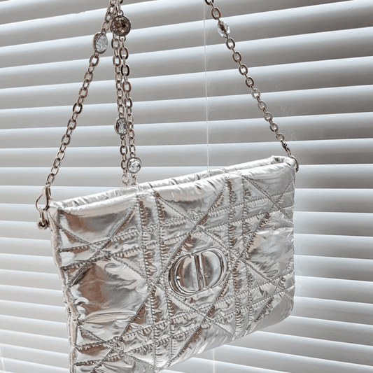 Dior Silver Pouch with Chain – DYI - BusDeals