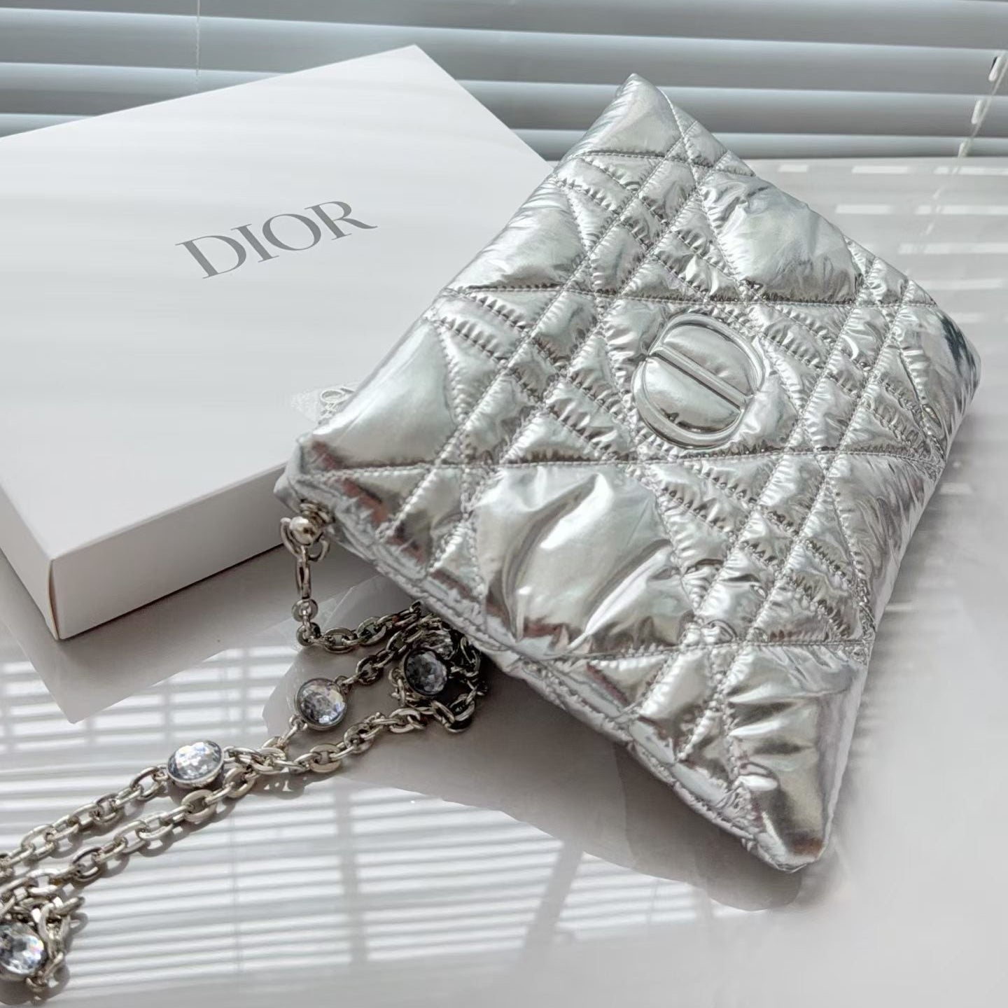 Dior Silver Pouch with Chain – DYI - BusDeals