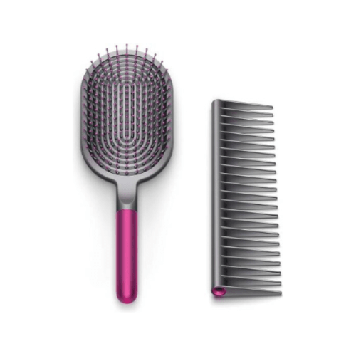 Dyson Designed Detangling Comb & Paddle Brush Styling Set, for Supersonic Hair Dryer HS03, Fuchsia. - BusDeals