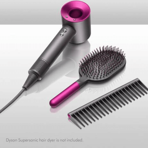 Dyson Designed Detangling Comb & Paddle Brush Styling Set, for Supersonic Hair Dryer HS03, Fuchsia. - BusDeals
