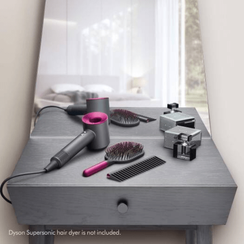 Dyson Designed Detangling Comb & Paddle Brush Styling Set, for Supersonic Hair Dryer HS03, Fuchsia. - BusDeals