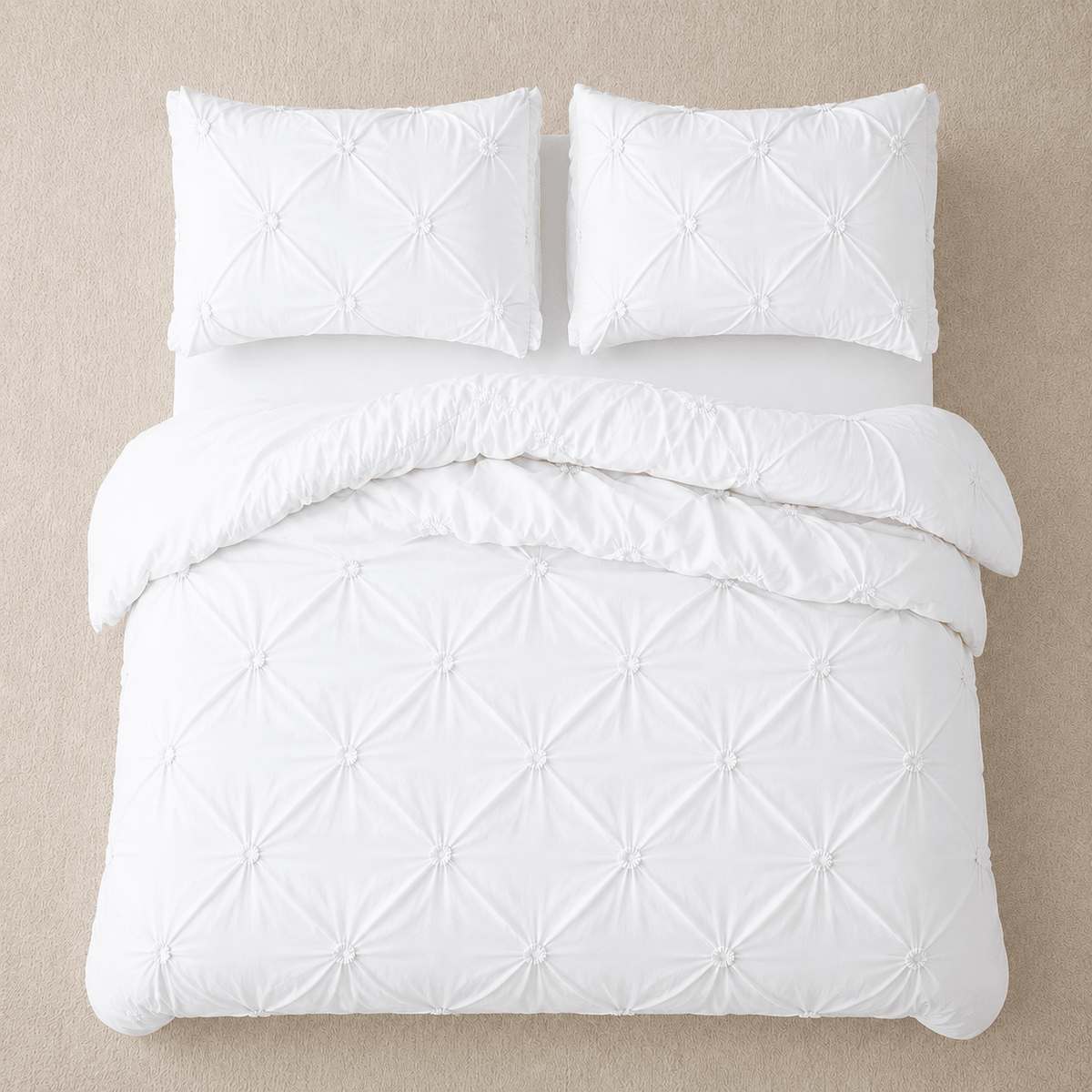King Size Duvet Cover Pinch Design  Bedsheet Luxury Solid  bedding set Dubai bedroom UAE Premium Quality Luna Home Abu Dhabi