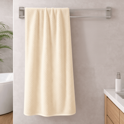 Fast dry Bath towel set ( 70x140cm), coral towel Milky Color - BusDeals