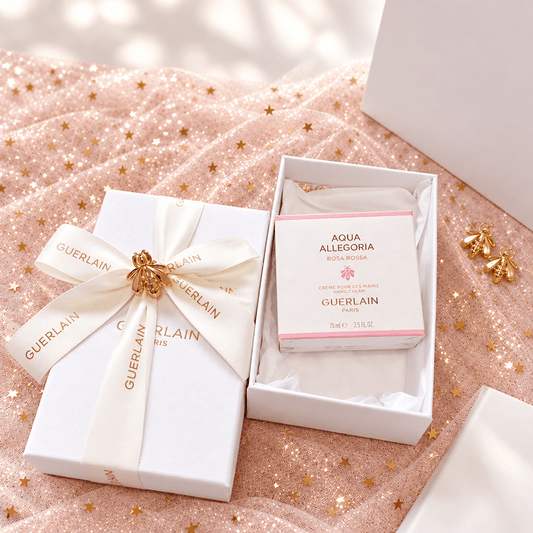 Guerlain Aqua Allegoria Rosa Rossa Hand Cream in Gift Box and Limited Bee Brooch - BusDeals