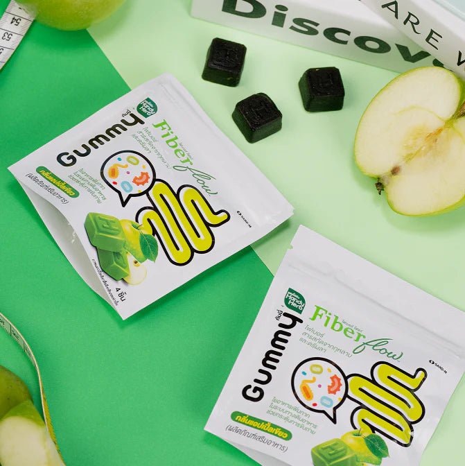 Handy Herb Fiber Flow Green Gummy Apple 1 Pack(4 Pieces) - BusDeals