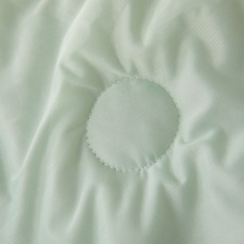 Icy Silky Summer Cool Quilt Set of 3 Pieces, Green with Grey. - BusDeals