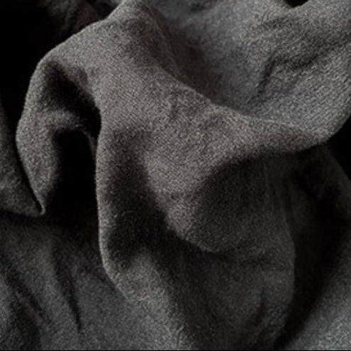 King Size 6 Pcs Washable Cotton Bedding Set. Super Soft Wrinkles Fabric, Black. - BusDeals