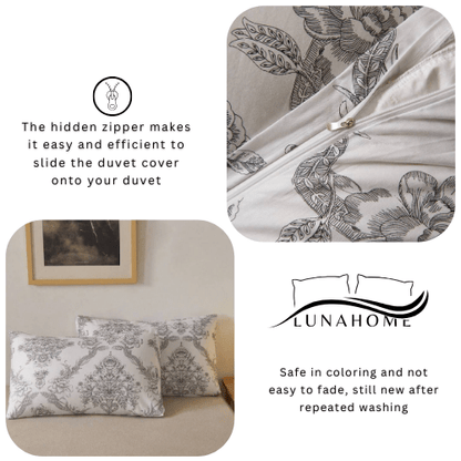 King size 6 - piece 3D duvet cover set vintage print. - BusDeals