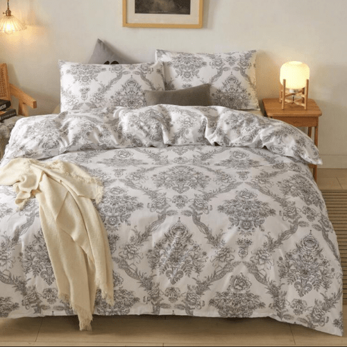 King size 6 - piece 3D duvet cover set vintage print. - BusDeals