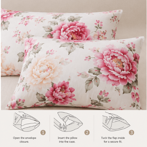 King size 6-piece bedding set elegance vibrant floral print - BusDeals