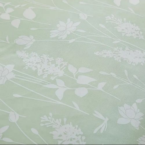 King size 6 piece duvet cover set green floral bedding set. - BusDeals