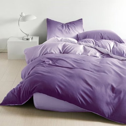 King Size 6 pieces, Ombré Royal Purple Bedding set. - BusDeals