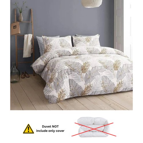 King size bedding set of 6 pieces, Leaves Design. - BusDeals