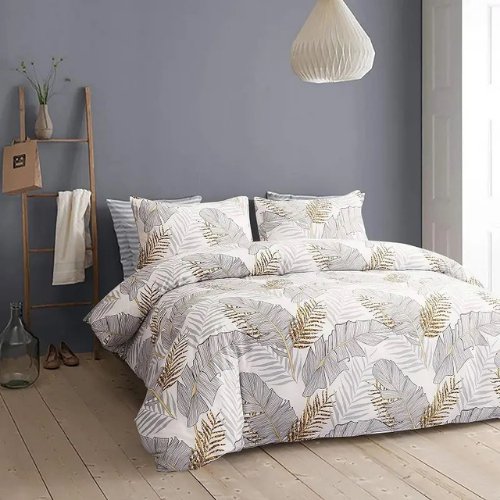 King size bedding set of 6 pieces, Leaves Design. - BusDeals