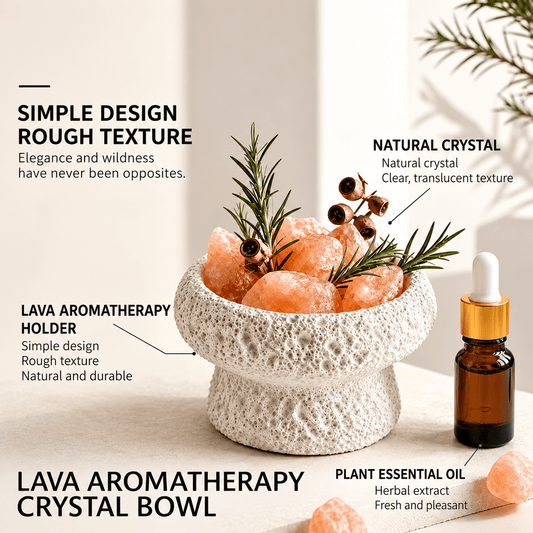 Lava Aromatherapy Crystal Bowl, Gift Set - BusDeals