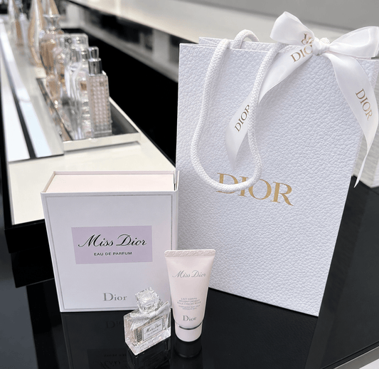 Mini Miss Dior Perfume 5ml & Lotion 20ml Woman Mini Blooming Bouquet Set with Bag - BusDeals