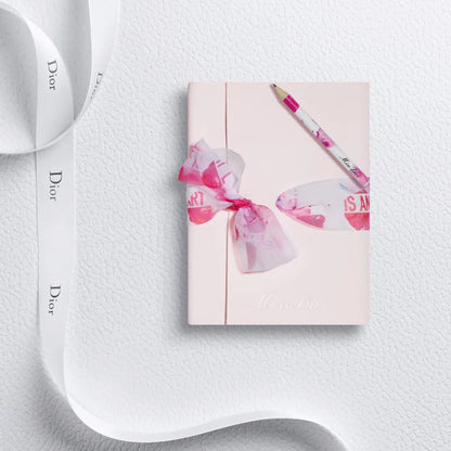 Miss Dior Pink Flower Notebook Pencil Limited with Gift Bag - BusDeals