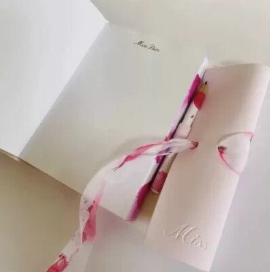 Miss Dior Pink Flower Notebook Pencil Limited with Gift Bag - BusDeals