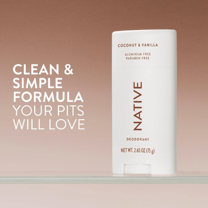 Native Coconut & Vanilla - Deodorant - Deodorant for Women and Men. 75g. - BusDeals