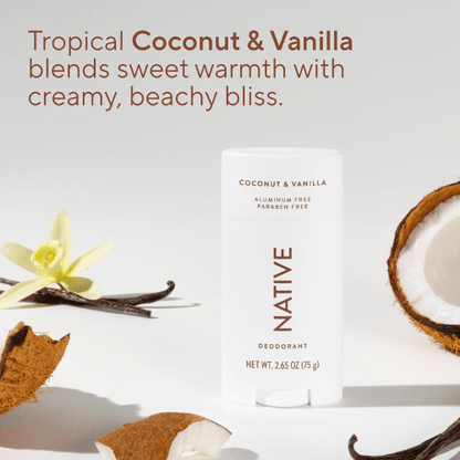 Native Coconut & Vanilla - Deodorant - Deodorant for Women and Men. 75g. - BusDeals